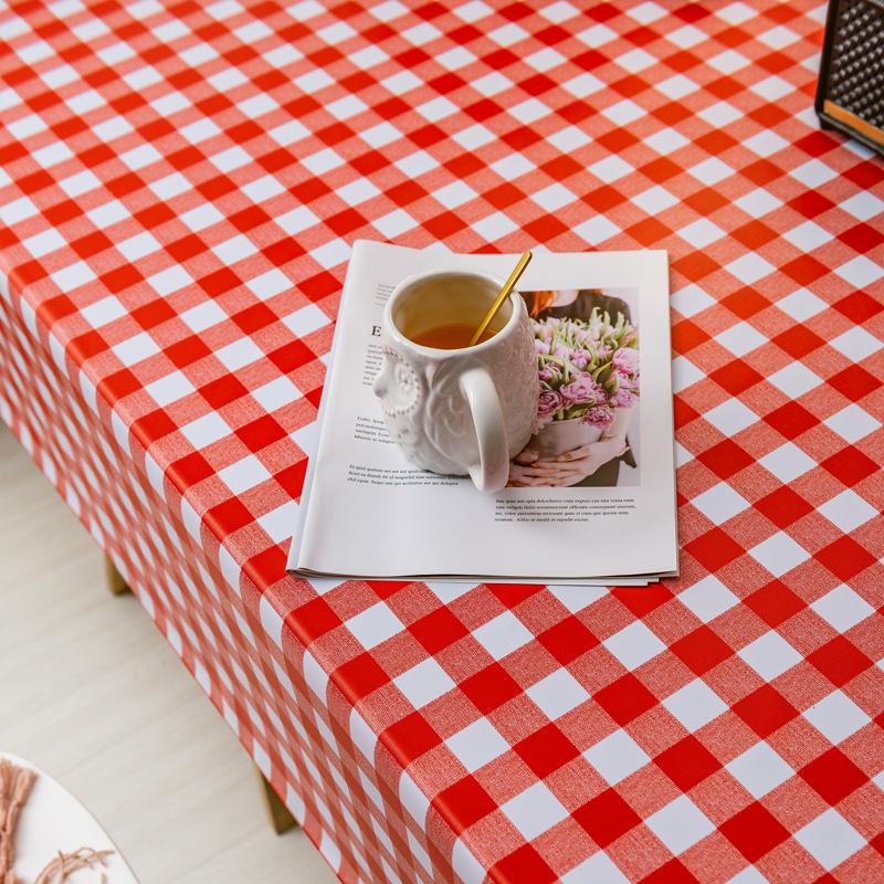 Vattentät Oljebeständig PVC-duk Bordskydd Dekorativ Matsalsbordsöverdrag för Hemmet Lättskött Tvättbar Bordsmatta