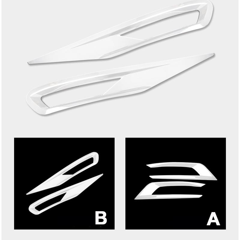 For Volvo XC60 2018    Car Body Detector ABS Chrome Trim Car Front Fog Light Cover Lamp Frame Sticker Accessories