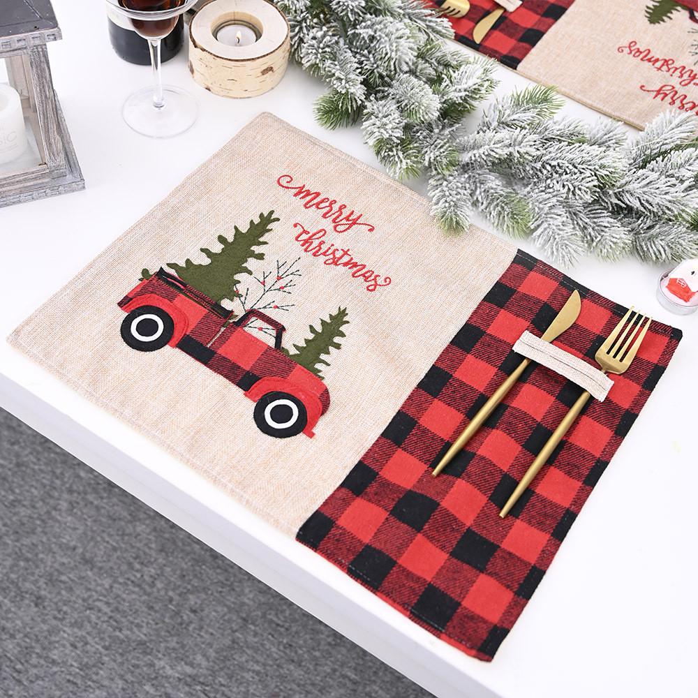 

Chic And Red Black Checkered Christmas Tree Table Mat Adding A Touch Of Holiday Spirit To Celebrations Your
