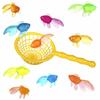 11/22pcs Simulated Fishes & Fishing Net Semi Transparent Rubber Marine Animal Model Aquarium Fish Tank Decor Ornament XJM