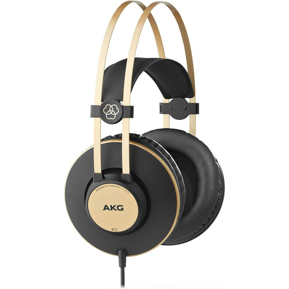 AKG K92 Circumaural Diadema Negro, Oro - Auriculares (Circumaural, Diadema, 3.5 Mm (1/8 “), Negro...
