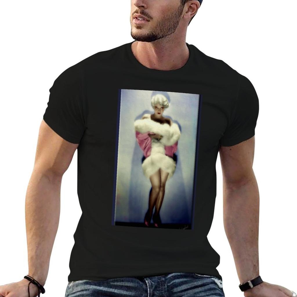 Jean Harlow T-Shirt Man T Shirt Cotton High Quality Cotton T Shirts High Quality T Shirts for M