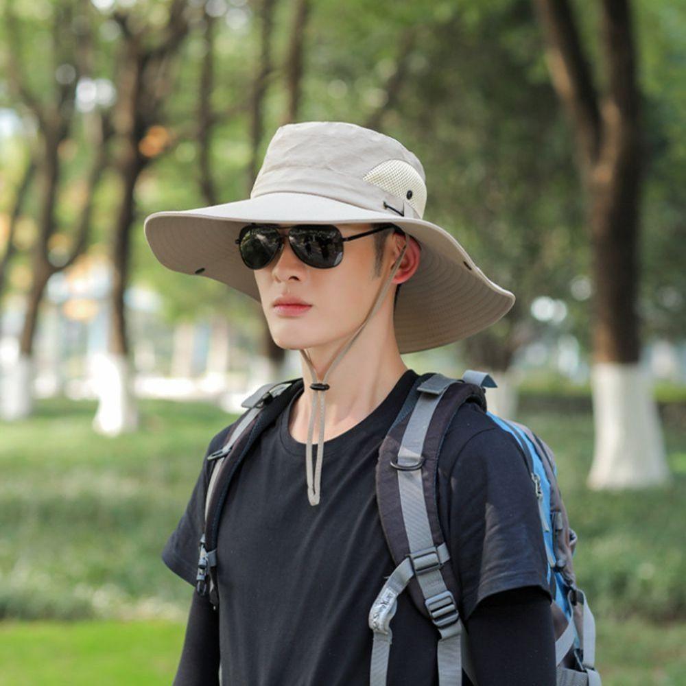 Foldable Large Brim Sun Hat Polyester UV Protection Hat Female Fisherman Hat  Fishing