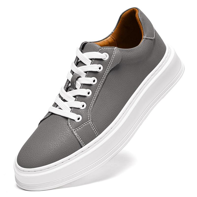 Fashion 2025 New Men's Casual Leather Shoes Outdoor Genuine Leather Designer Sneakers Comfy Flats Fashion Lace Up Tenis Masculino Shoes