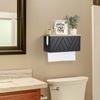 Wall Mount Tissue Holder with Cover Bathroom Shelf Convenient Roll Paper Rack  Kitchen