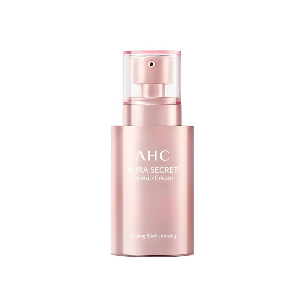 AHC Aura Secret Tone Up Cream 50g with Pink Collagen Complex for Radiant Glass Skin Finish and Intensive Brightening Luminosity
