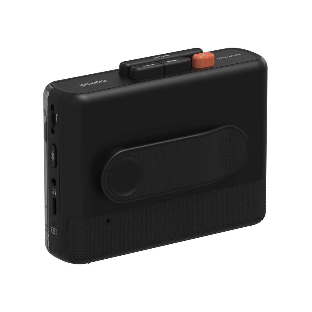 Maxell Portable Cassette Bluetooth-enabled Player, Rechargeable, Black, MXCP-P100-BK