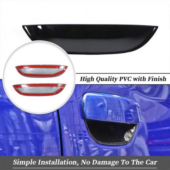 Exterior Door Handle Bowl Decor Cover Trim Bezels for Dodge Charger 2011+ Black