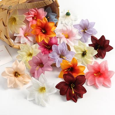 10 Stück Künstliche Blumenköpfe für Heimzimmerdeko Party Hochzeitsdekoration Neujahr 2025 Geschenke Bastelblume Kranzzubehör