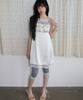 NOFFICIALNOFFICE Satin Ribbon Lace Slip Dress Vanilla