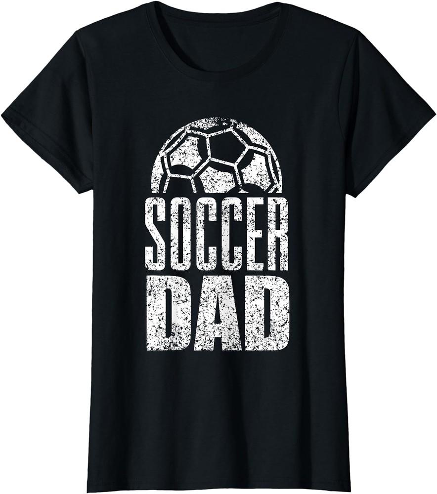 Папа Футболиста Игрок Папа Футбольные Фанаты Подарок Женская Футболка с Круглым Вырезом Унисекс Футболка XXL