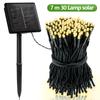 Led Solar String Lights 7m 5m RGB Warm White Solar Fairy String Lights Waterproof Garden Patio Wedding Party Decoration