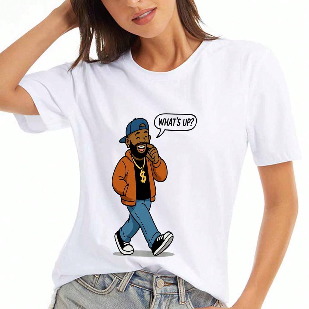 Carnival Fun Ladies' Cotton T Shirt, Premium Cotton Quality Print, Carousel, Ferris Wheel And Game Booth Design, Durable, Casual And Fashionable Style
