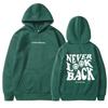 NEVER LOOK BACK Men and Women Fashionable Autumn Winter Fleece Streetwear Tops