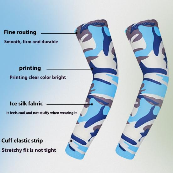 Arm Sleeves for Kids UV Sun Protection Cooling Compression Sleeves for Boys Girls Summer Thin Arm Cover for Running Cycling Outdoor Sports