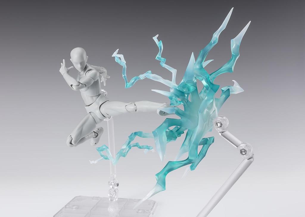 TAMASHII NATIONS Tamashii EFFECT THUNDER Green for Approximately PVC ABS Figure Effect Parts Ver. S.H.Figuarts, 240mm, &