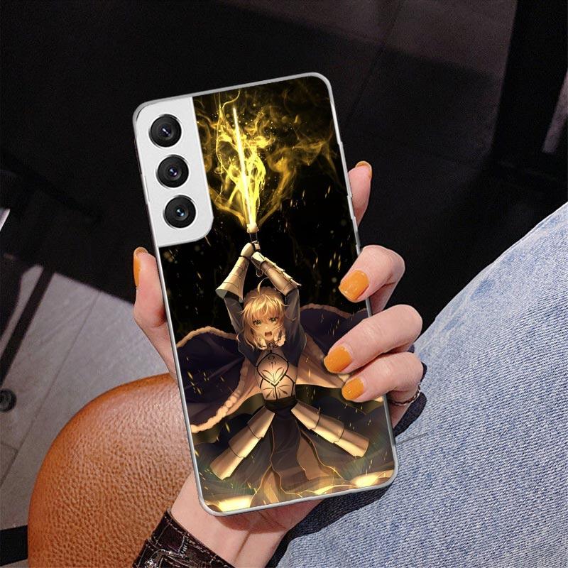 Fate Zero Stay Night Saber Phone Case For Samsung Galaxy S24 S25 Edge S26 Ultra S23 S22 S21 Plus S20 FE + Personalized Print Cov