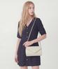 Studio Saera Classic Cowhide V-Quilted Chain Mini Shoulder Bag H22H686 Ivory