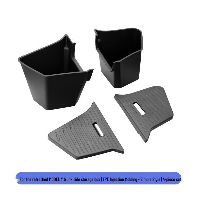 Waterproof TPE Trunk Side Storage Boxes for Model Y