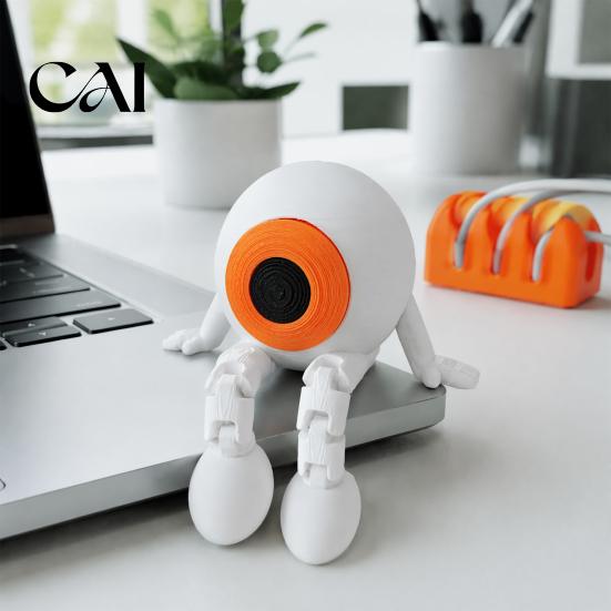 Creative Gift for Lovers Articulated Eye Fidget Toy, 3D Printed Halloween Eyeball Figurine with Movable Joints, Whimsical Home Ornament Flexible