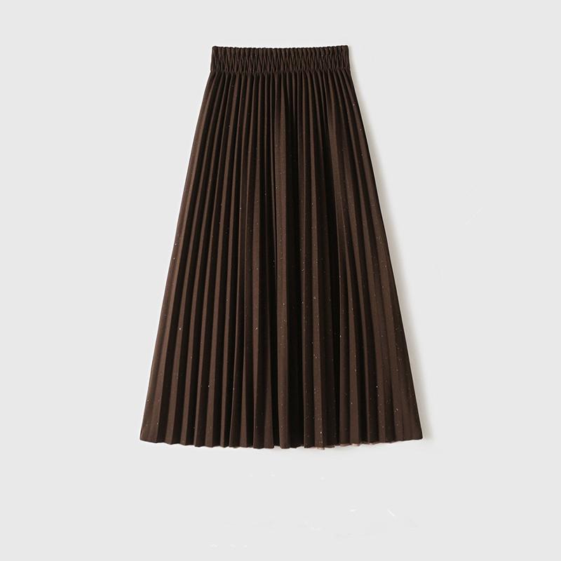 Весна 2026  Южный Ветер Бессонный  Звездная Шерстяная Плиссированная Юбка А-силуэта для Женщин Medium