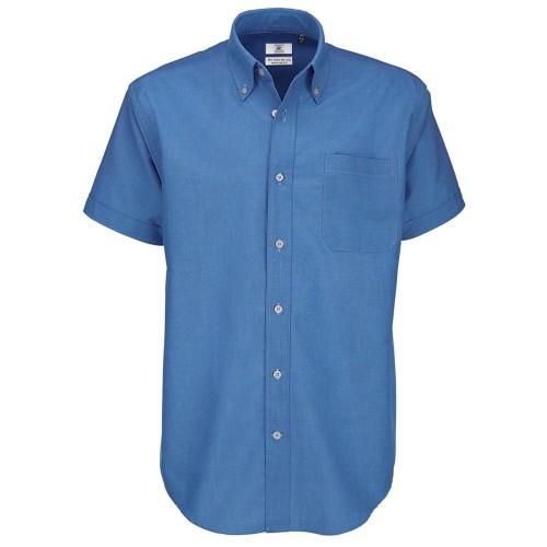 B&C Mens Oxford Short Sleeve Shirt / Mens Shirts