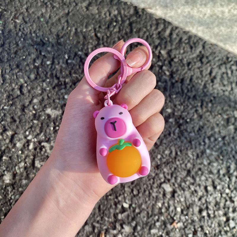 

Светящийся плюшевый брелок-подвеска в виде капибары - Милый шарм для рюкзака в подарок 50pcs Plush Only (No Keychain) розовый