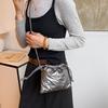 Fashion Butterfly Mini Crossbody Bags Drawstring Pu Leather Bucket Shoulder Bags Ladies Leisure Small Phone Handbags AVE