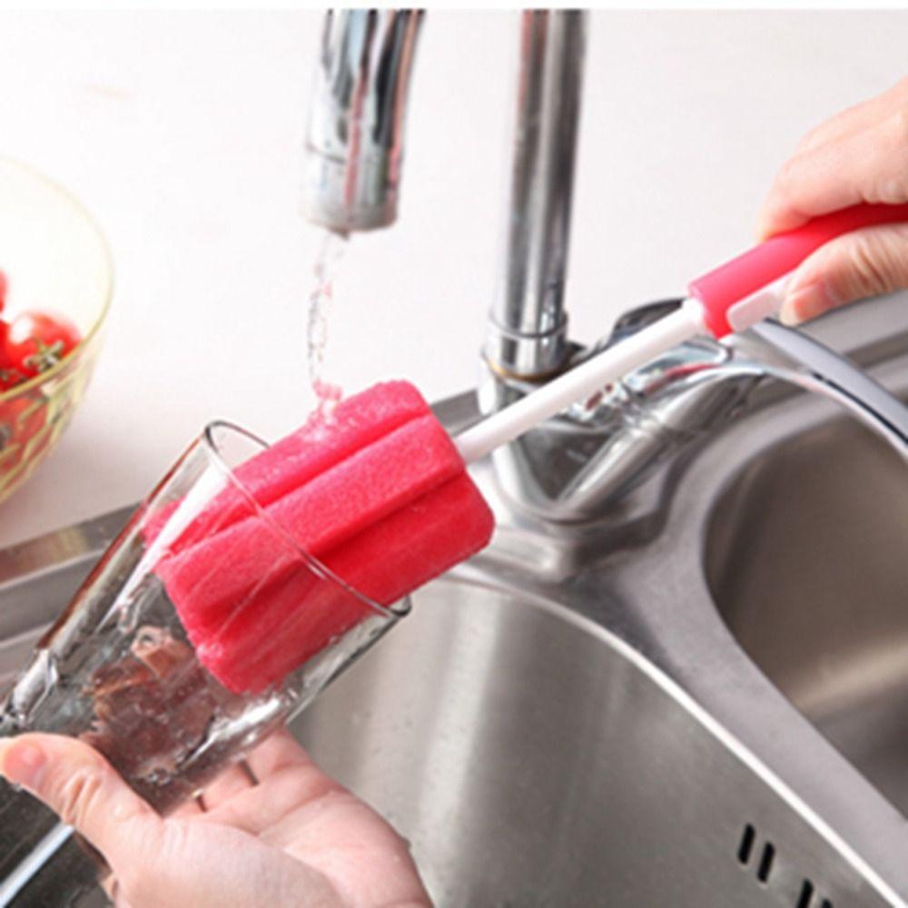 

Adjustable Baby Bottle Brush Plastic Sponge Cleaning Brush Sponge Cup Brush Mug