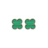 Titanium Steel Earrings Four-leaf Clover Earrings Female Light Luxury Minimalist Earrings Small Niche Titanium Steel Earrings