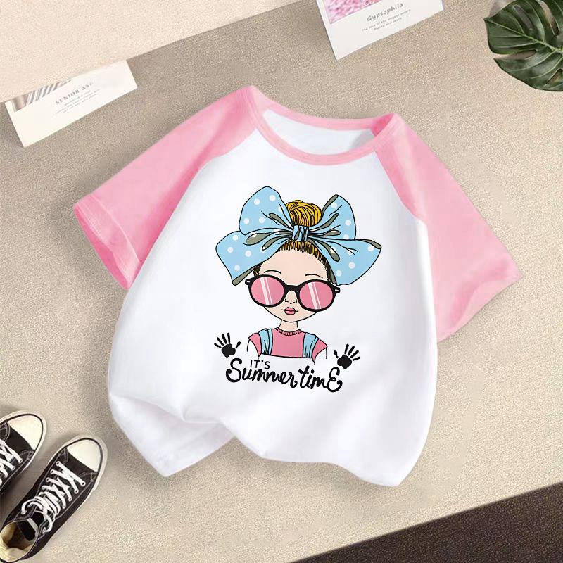Children's Casual Short-sleeved T-shirt - Summer Girls' Fashion Top