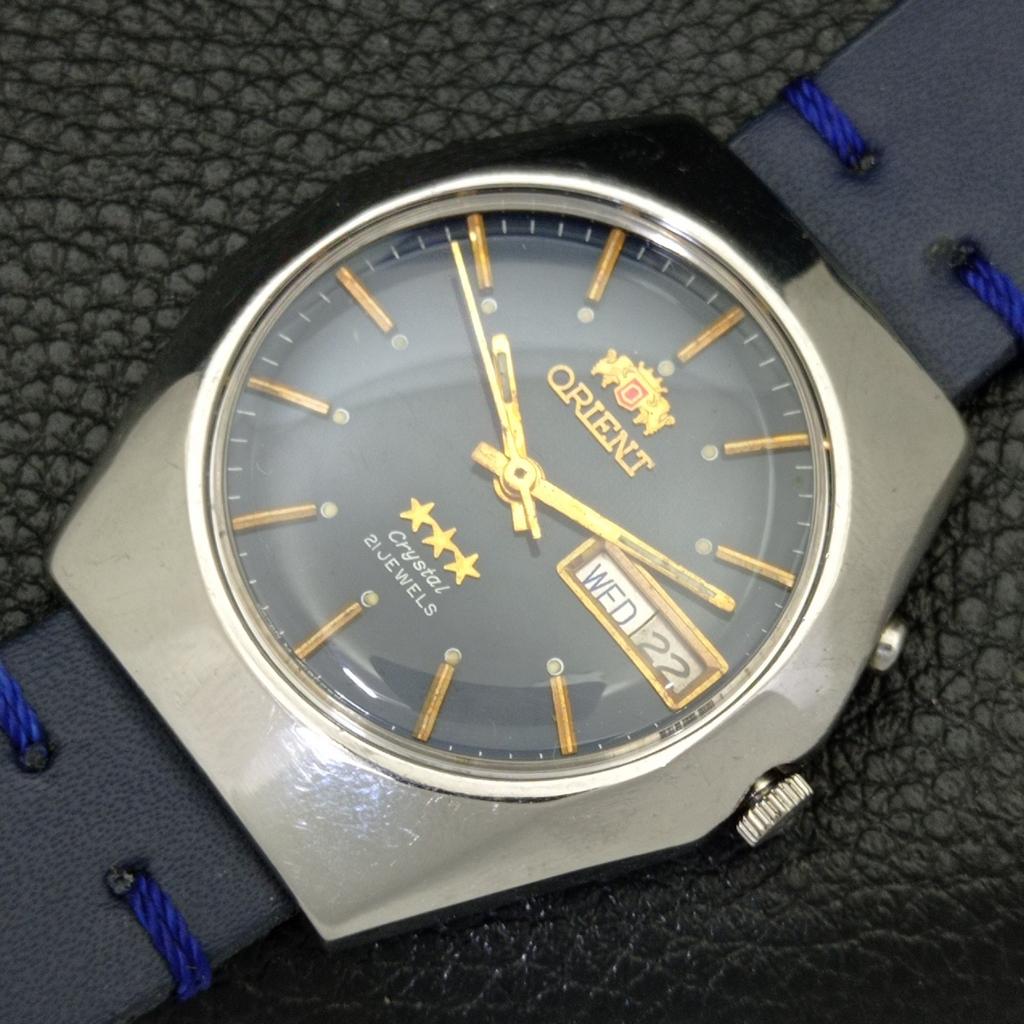 VINTAGE ORIENT CRYSTAL AUTOMATIC 46941 JAPAN MENS ORIGINAL DIAL WATCH a700726-5 R204-a700726