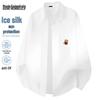 Mark Fairwhale Men's Embroidered Ice Silk Sun Protection Long-Sleeve Shirt
