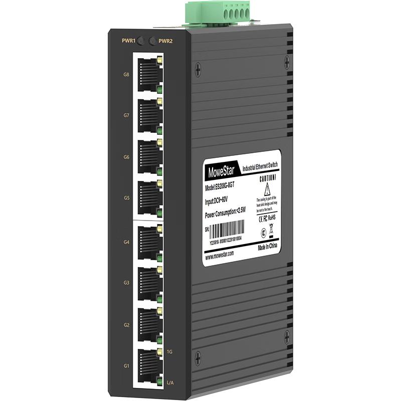 MoweStar Industrial 8-Port Gigabit Ethernet Switch (ES208G-8GT)