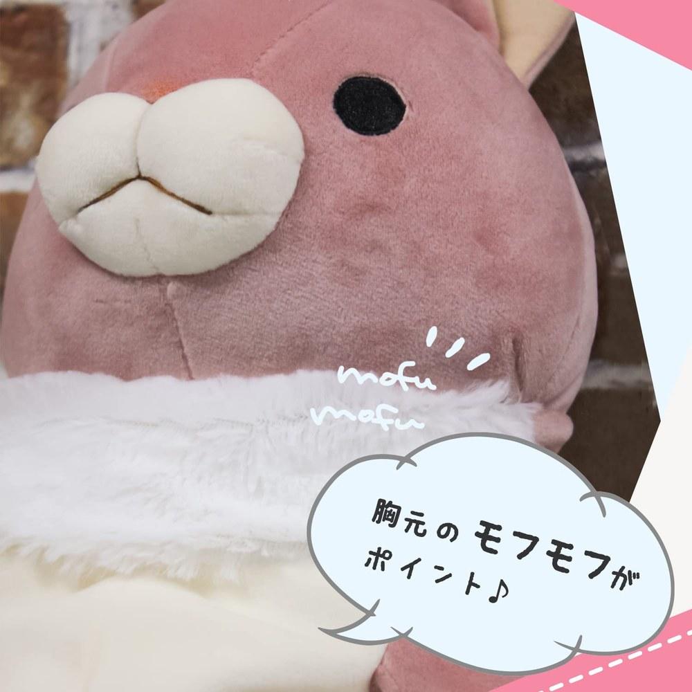 Shinada Global Mochi Series Plush Bunny Lop Ear White MOUS-0350RWH 22×22×30cm Rabbit Toy Animal