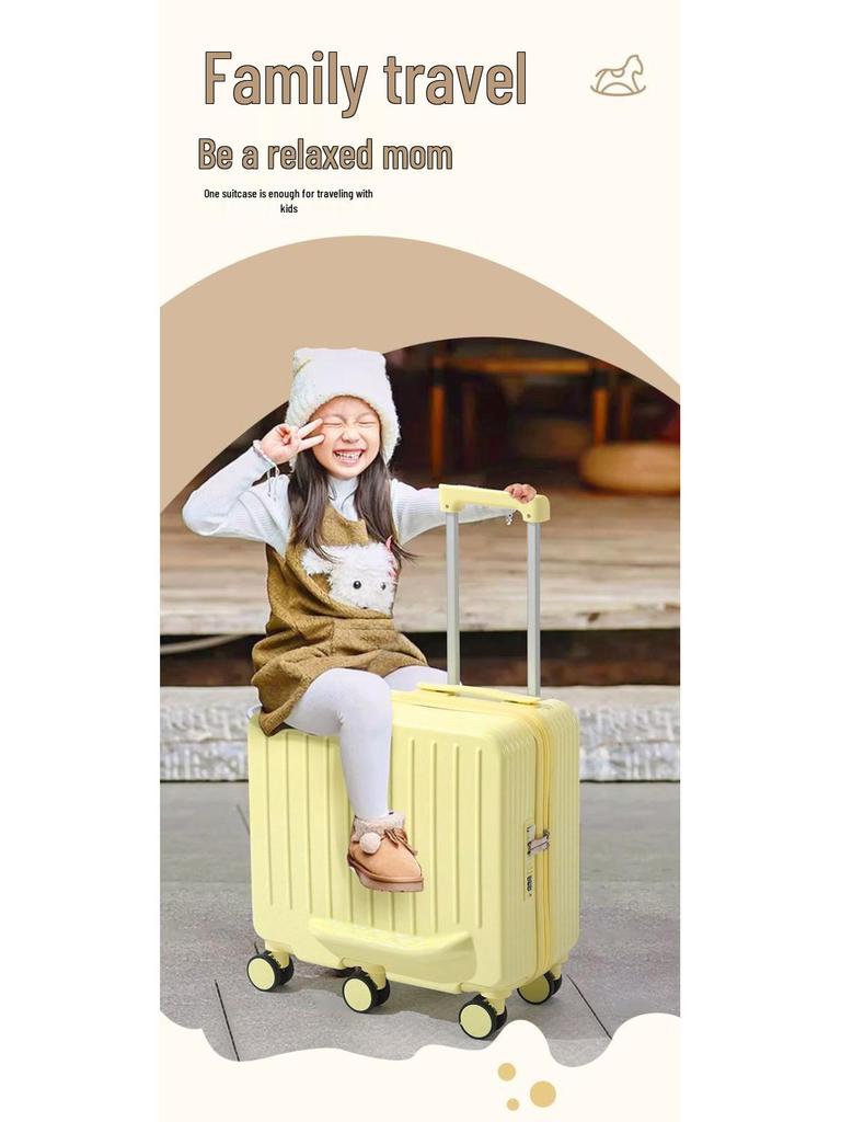 Solidna Składana Walizka Jeździk dla Dzieci z Magicznym Wózkiem i Bezpiecznym Zamkiem Podróżnym