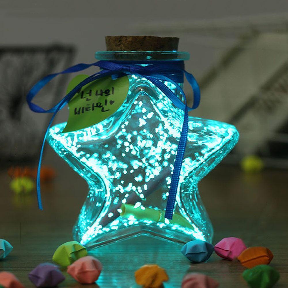 90 PCS Star Folding Paper DIY Clear Origami Stars Glass Bottle Stars Shape Craft Wishing Bottle Glass Jars for Home