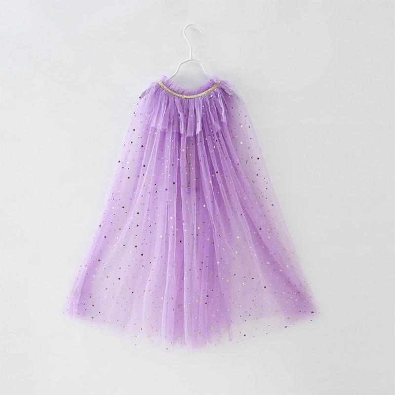 Colourful Princess Cape Cloaks for Little Girls Christmas Halloween Custome Cosplay Party Dress Shiny Sequin Shawl