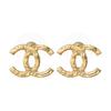 Cercel Metalic Decorat cu Logo Metalic Dublu C Cercei Femei Aurii ABC502-B15385-NU492