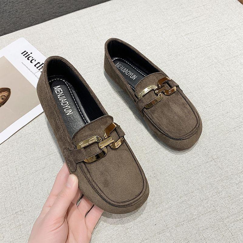 Ladies Footwear Slip-on Round Toe Women's Flat Loafers Shoes Black Social Lastest Elegant Dress Fashionable 2025 Trend Sale Non