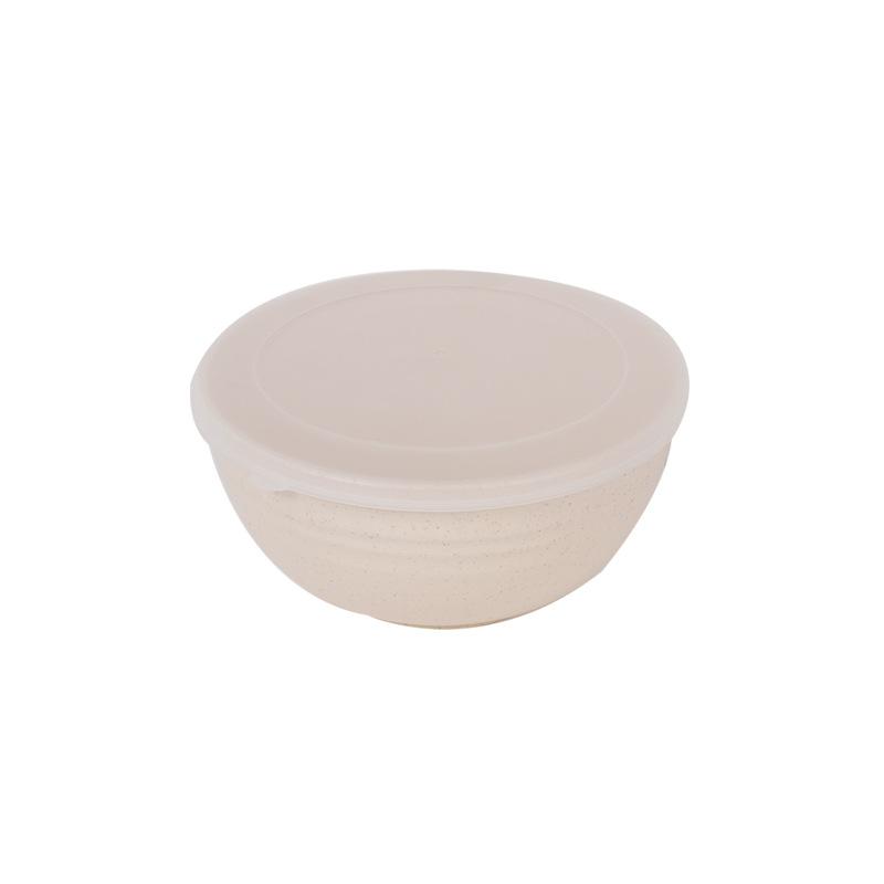 Wheat Straw Household Set Bowl, Plastic Bowl, Sealed Lid, Fresh-keeping Bowl, Refrigerator Storage Fresh-keeping Bowl