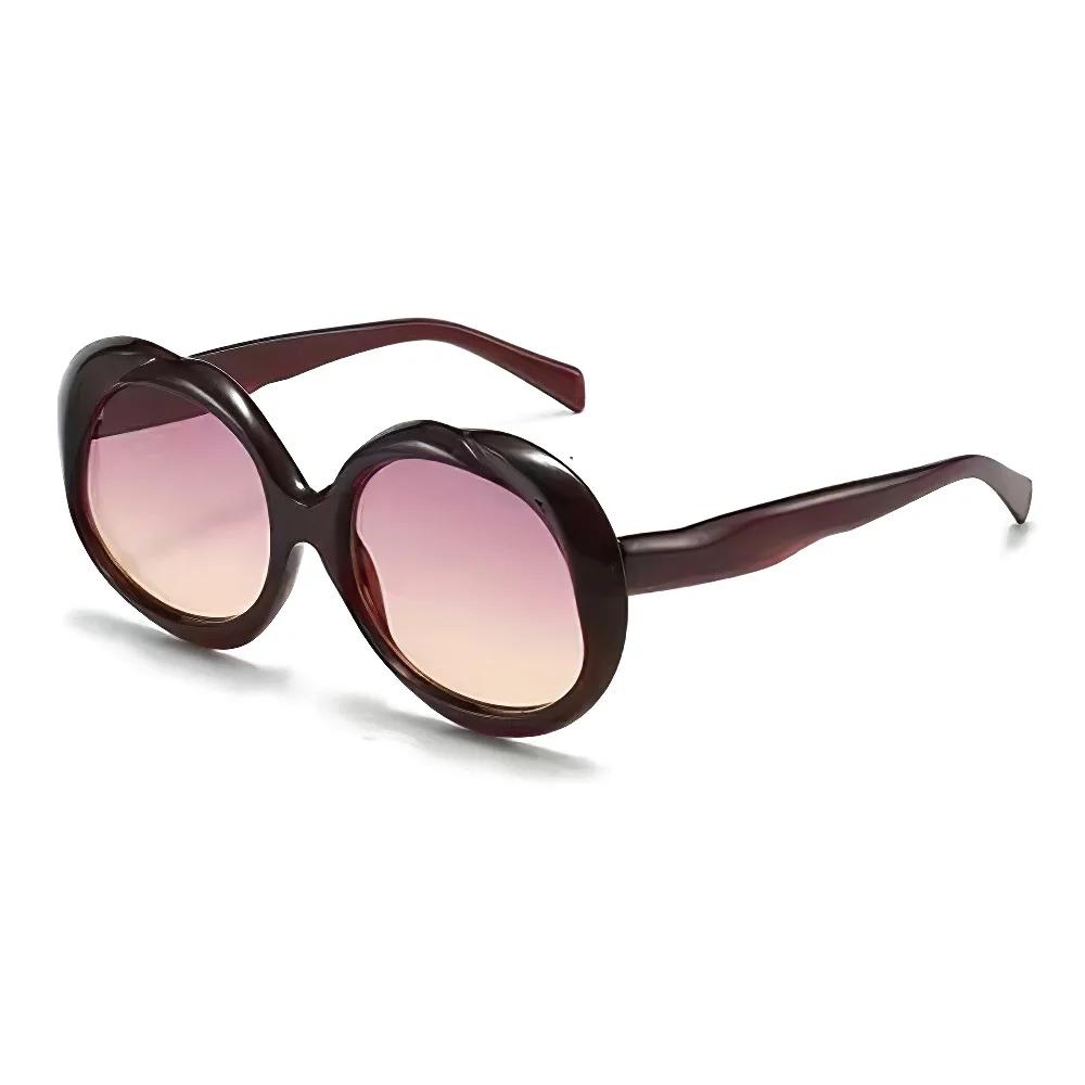 

New Retro Oval Metal Sunglasses Women Luxury Fashion Brand Punk Unisex Stylish Shades UV400 Protection
