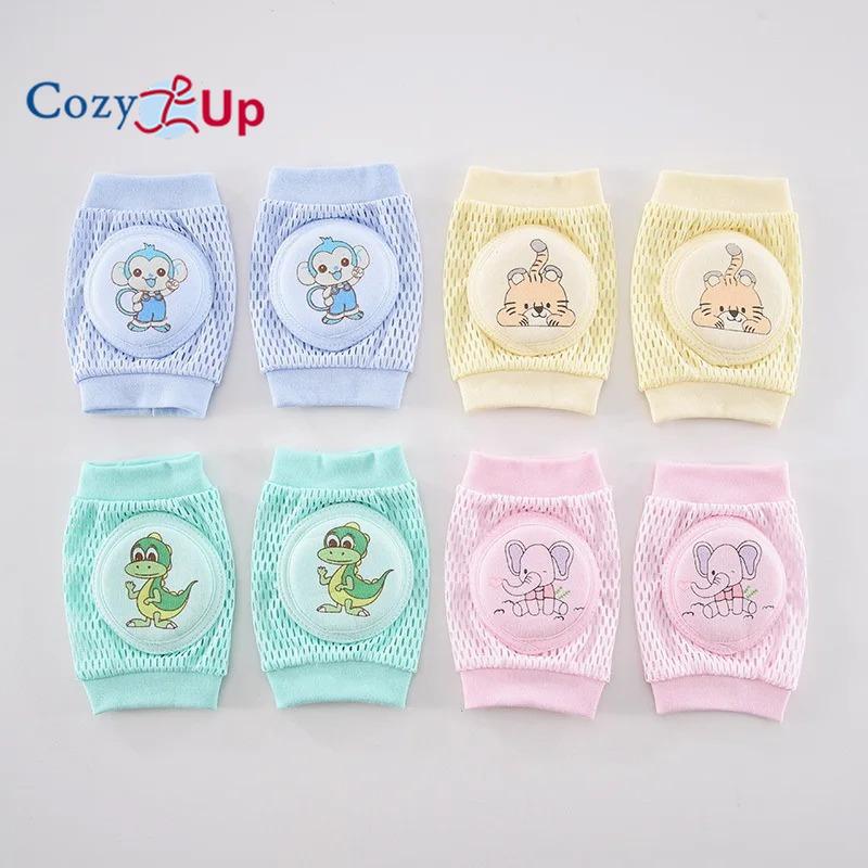 Cozy Up 4 Pairs Children's Breathable Mesh Knee Guards Baby Kneecap Infant Crawl Walking Sports Elbow Protector Kneepad for Kids Body Support