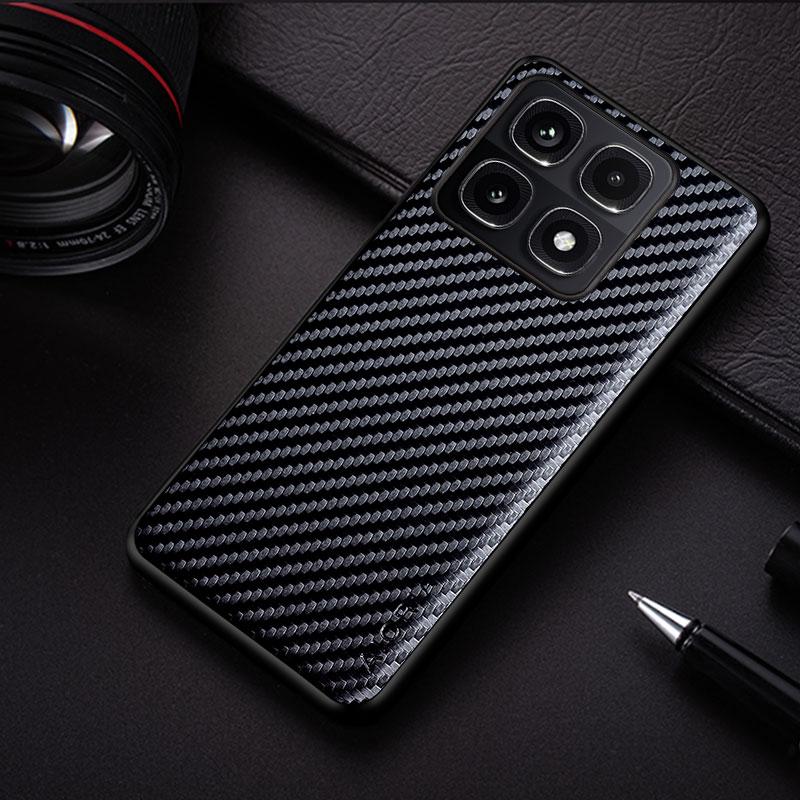 

Ударопрочный тонкий чехол из углеродного волокна для Xiaomi 14T Pro, нескользящий защитный чехол для всего тела, Funda Xiaomi 14T чёрный