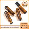 Portable Amber Glass Roller Bottle with Light-Proof, Roll-On Applicators for Essential Oil Care