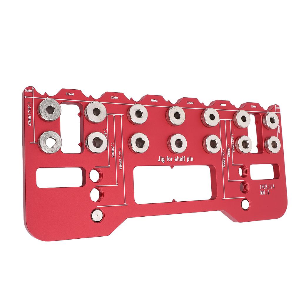 Shelf Pin Jig Kit Drill Guide Template Tool Woodworking Furniture Wardrobe Door Handle Adjustable Hole Punching