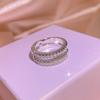 Niche Design Ring Double Layer Full Diamond Ring Tide Cold Style Women'S Jewelry
