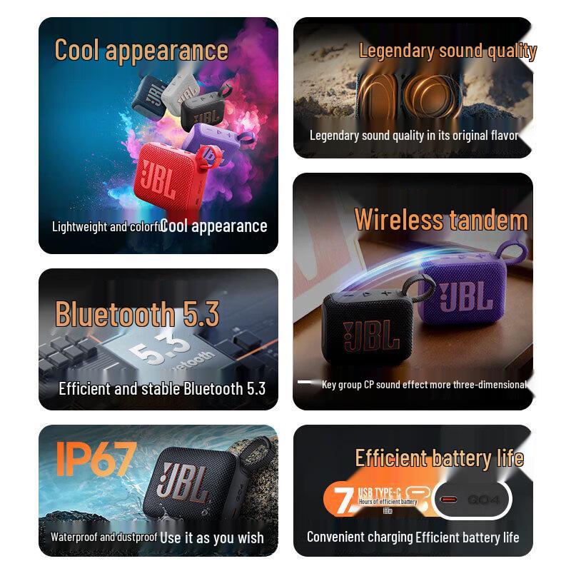 JBL GO4 Portable Bluetooth Speaker