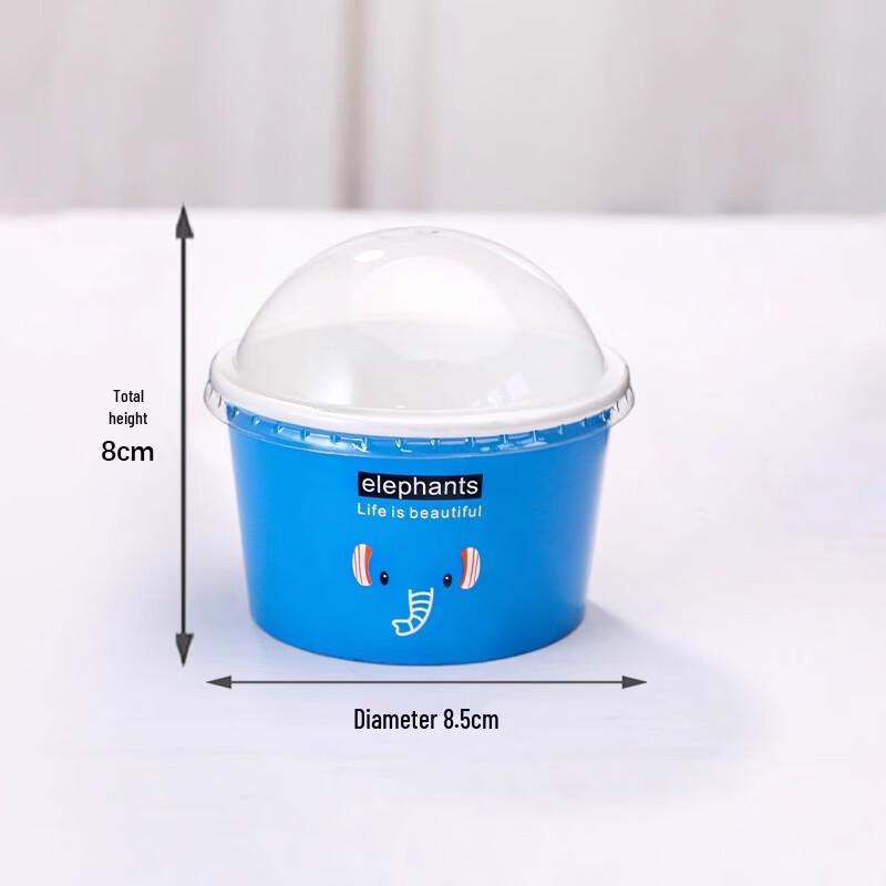 Одноразовые плотные бумажные стаканчики Miaojiayi для мороженого и десертов