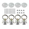 4 Kits d'Arrimage pour Rail en L Système d'Arrimage avec Anneaux Rondes pour Bacs de Camion ou Remorques Kit de Points d'Ancrage Rond pour Arrimage